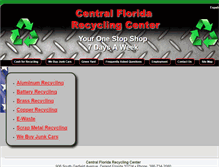 Tablet Screenshot of centralfloridarecycling.com